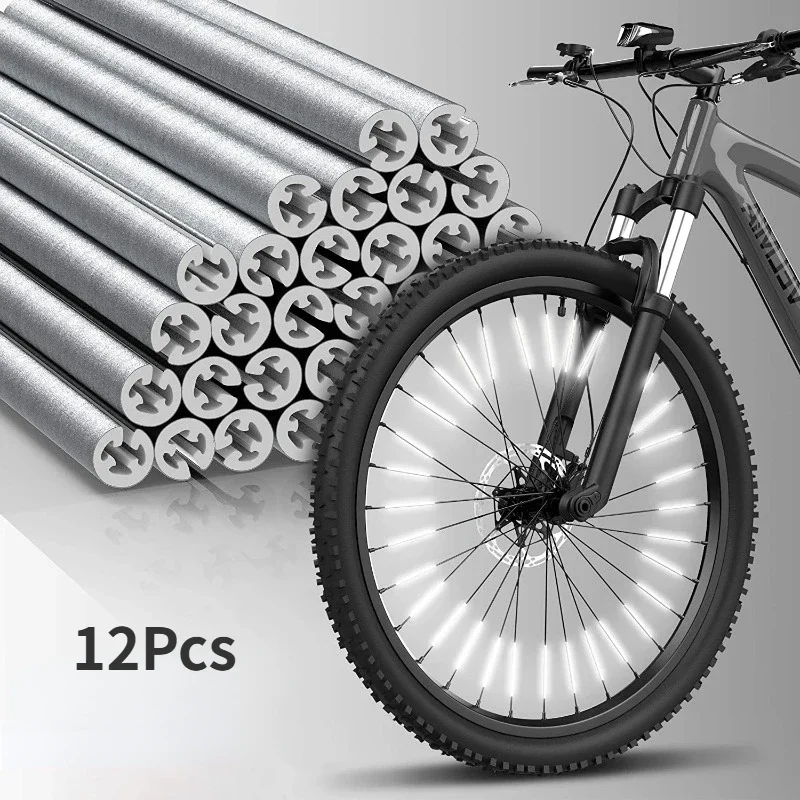 Spoke Reflector Set - 12 pièces/ensemble Tube bande d'avertissement pince