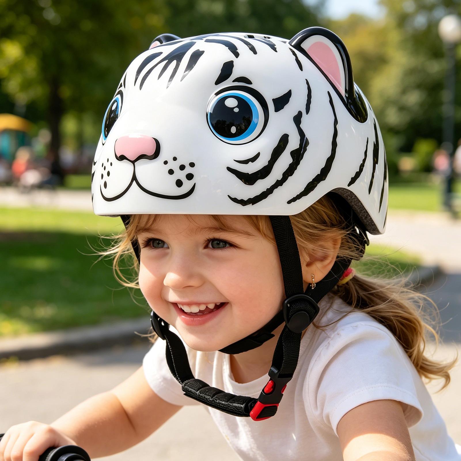 Commute Cycling Helmet - Casque pour enfants à motif tigre,