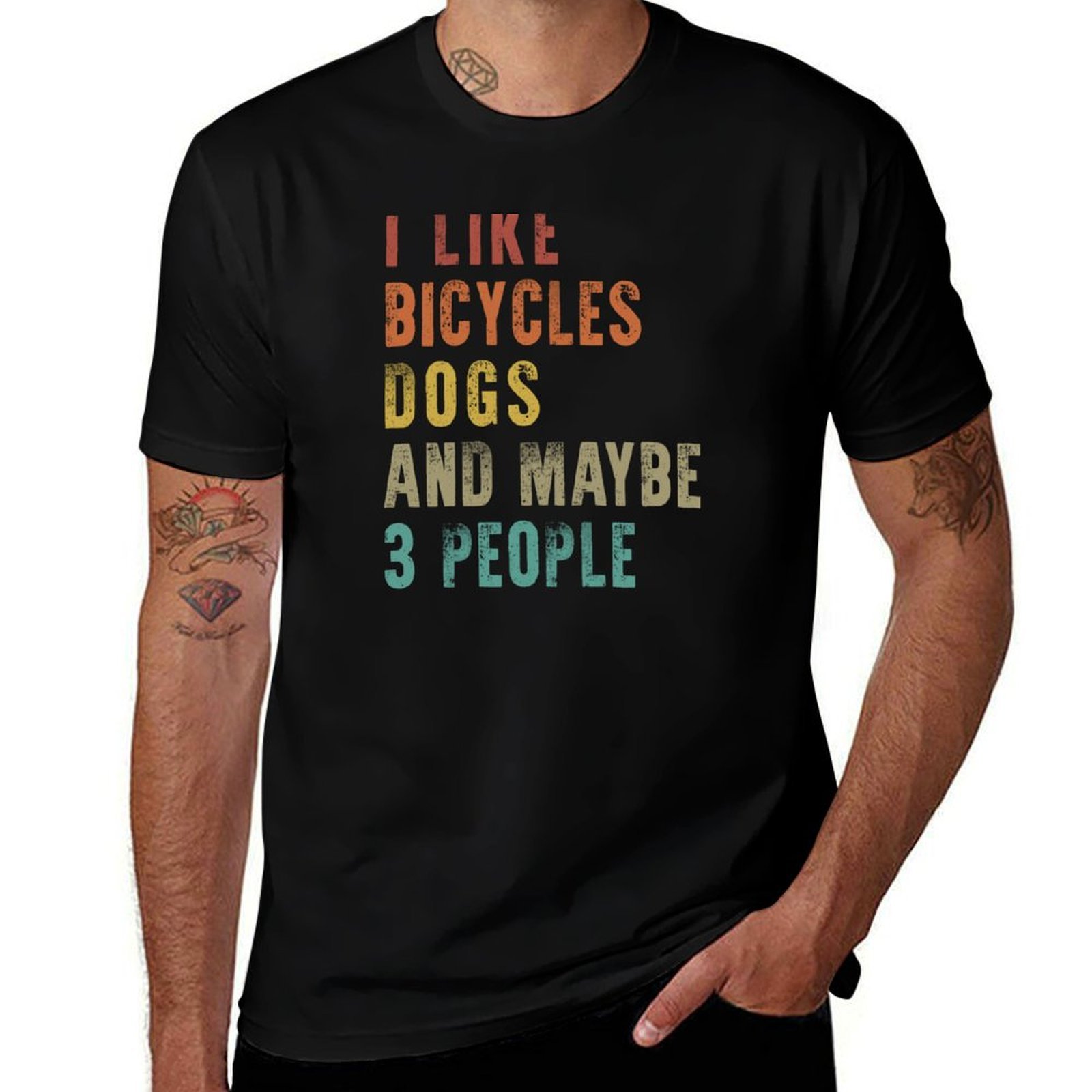 Cycling Quote - J'aime les vélos et les chiens,