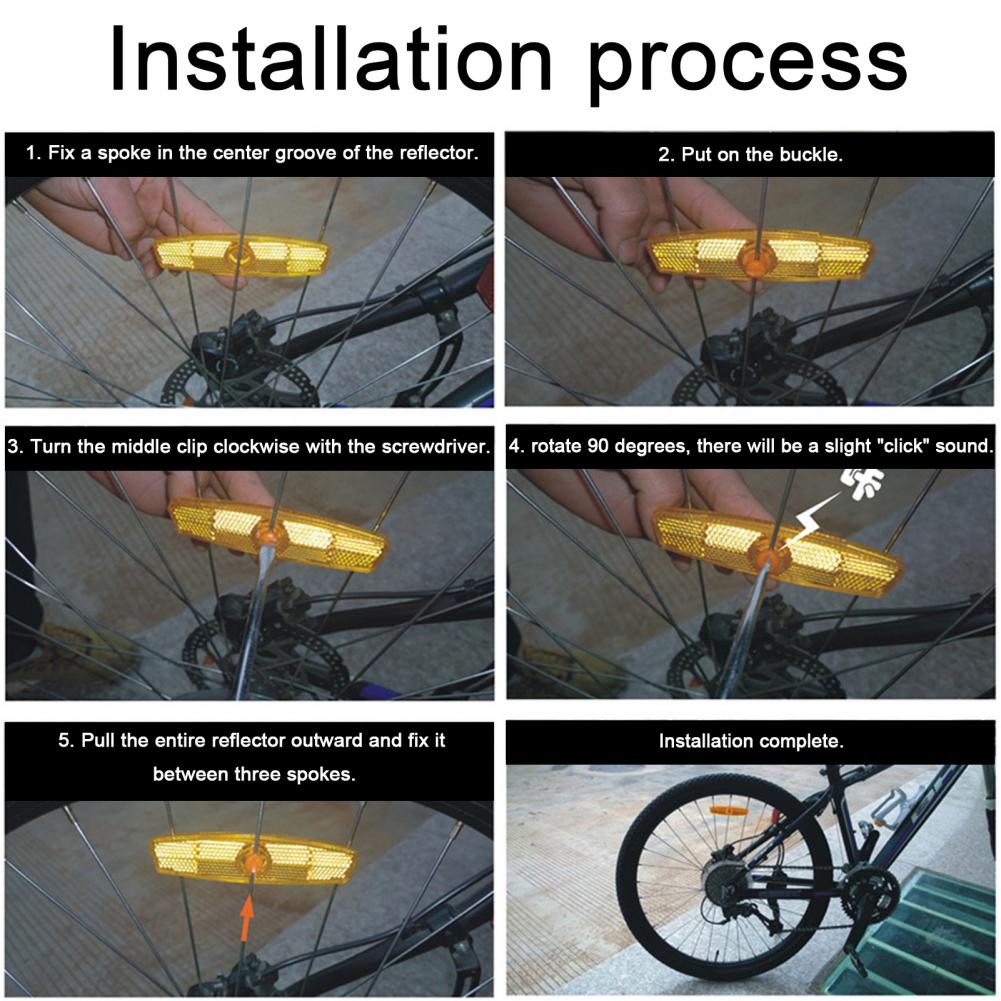 Spoke Reflector Set - Réflecteurs d'avertissement pour vélo, ensemble de