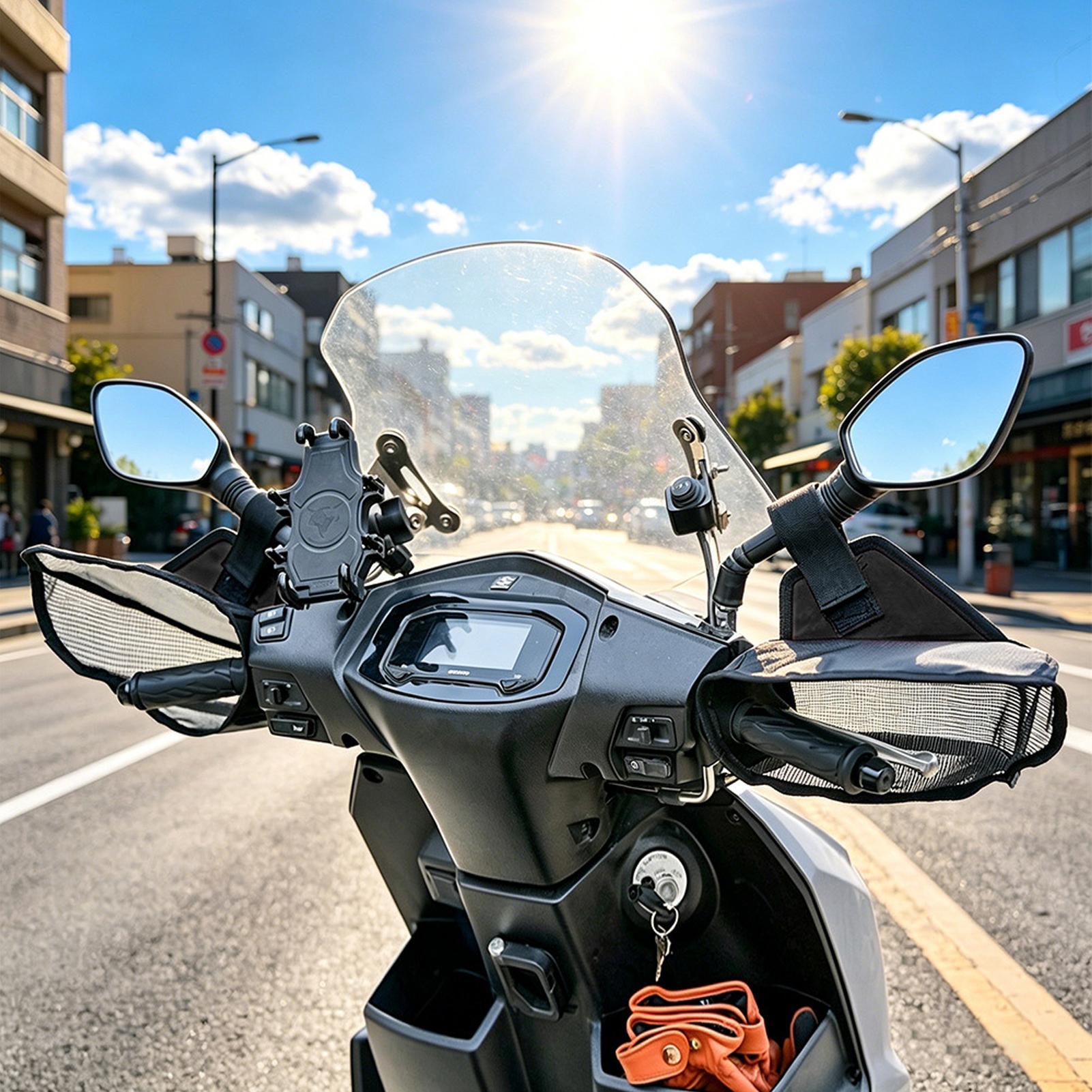 Cycling Commute Distance - Manchettes de guidon de moto en