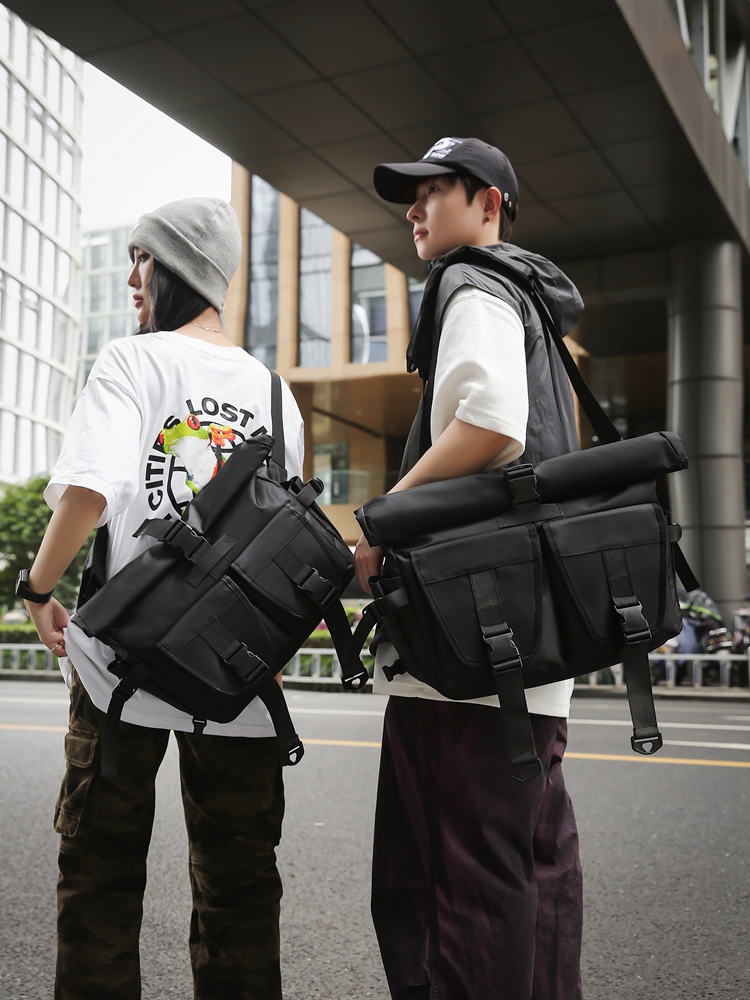 Waterproof Cycling Commute - Sac bandoulière homme grande capacité tendance,