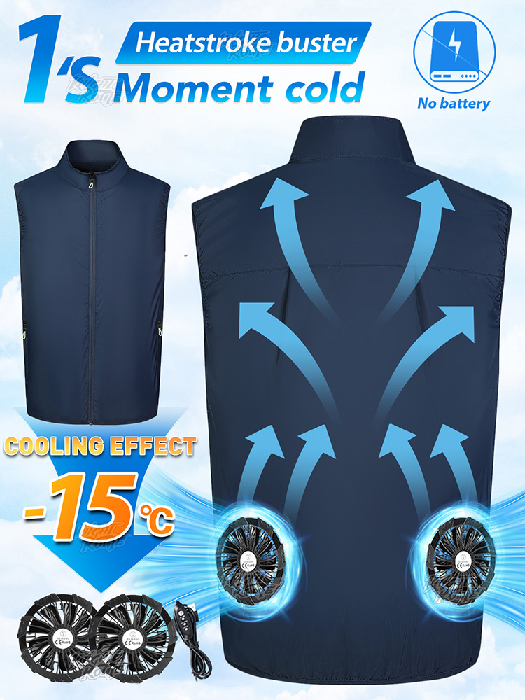 Cycling Commute Clothes - Gilet ventilé portable climatisé léger sans